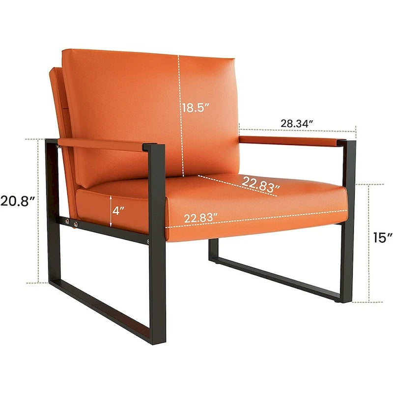Orange Accent Armchair