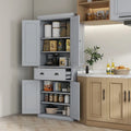 72" Farmhouse Pantry Cabinet with 4 Doors & Adjustable Shelves